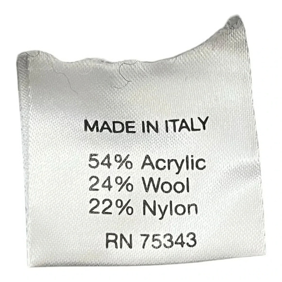 Maryline Italian Wool Blend Cardigan Sweater Fair Isle Gray Women Size Medium - Picture 7 of 8